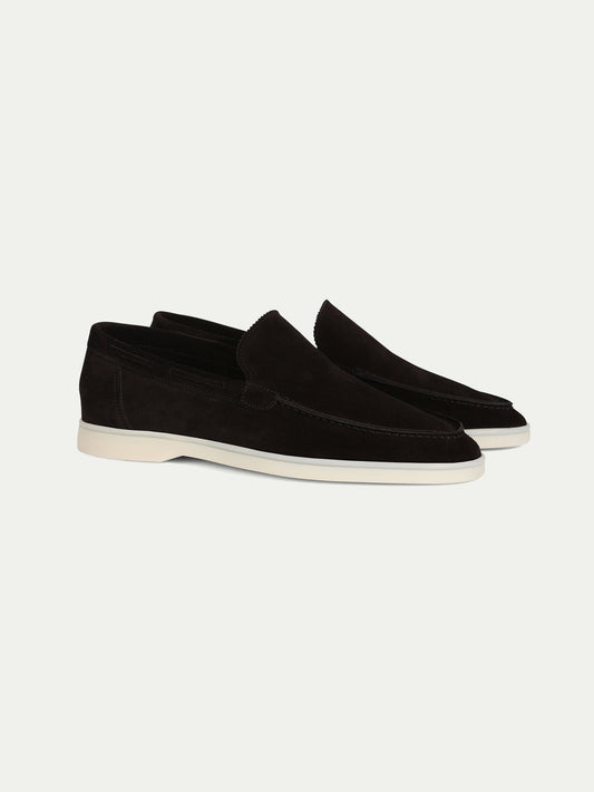 Mediterranean Suede Black Loafers